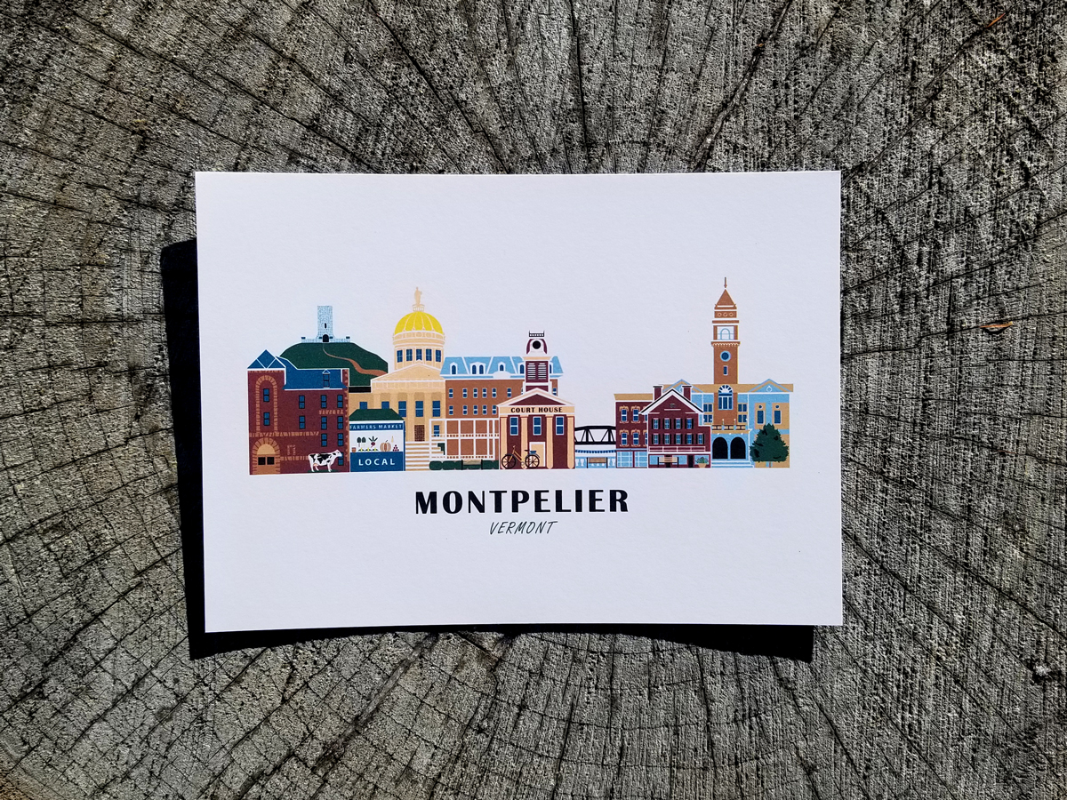 Montpelier Vermont Cityscape | Art Print